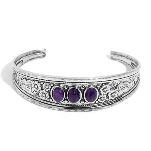 Flower Patch Picnic - Purple Bracelet - Picture 2 of 2